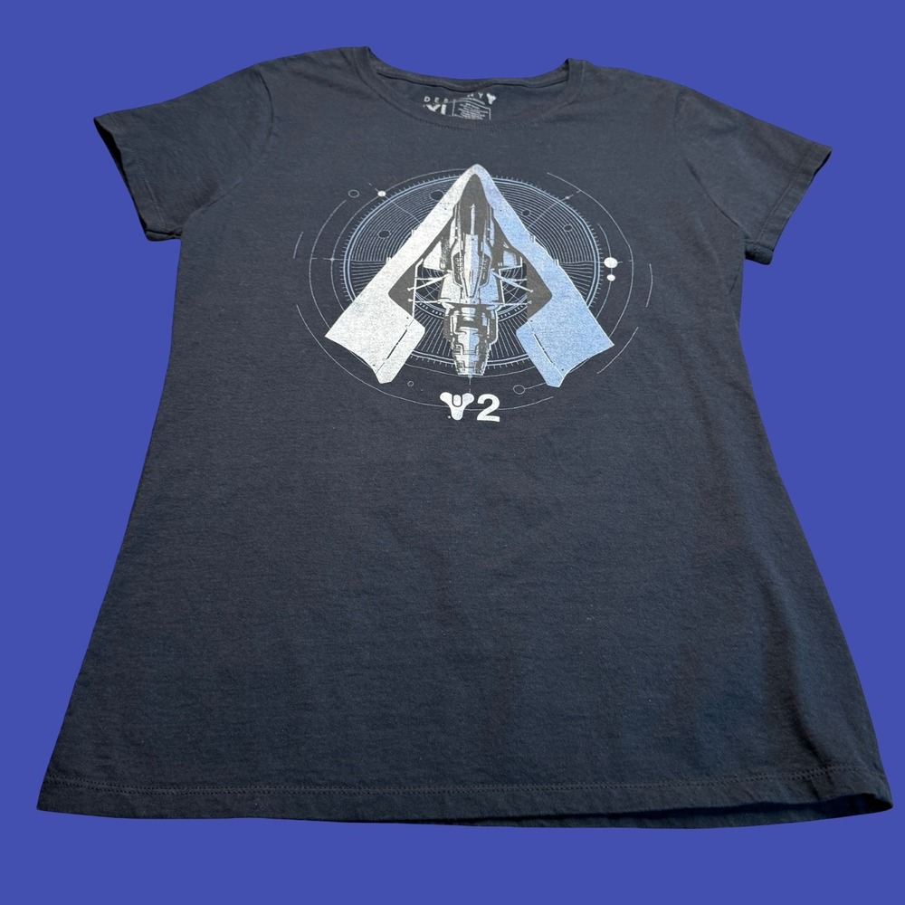 Destiny 2 Women's T Shirt XL Black Bungie 2017 Video Game Graphic Cotton